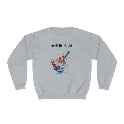 Born In The USA Guitar. Unisex NuBlend® Crewneck Sweatshirt