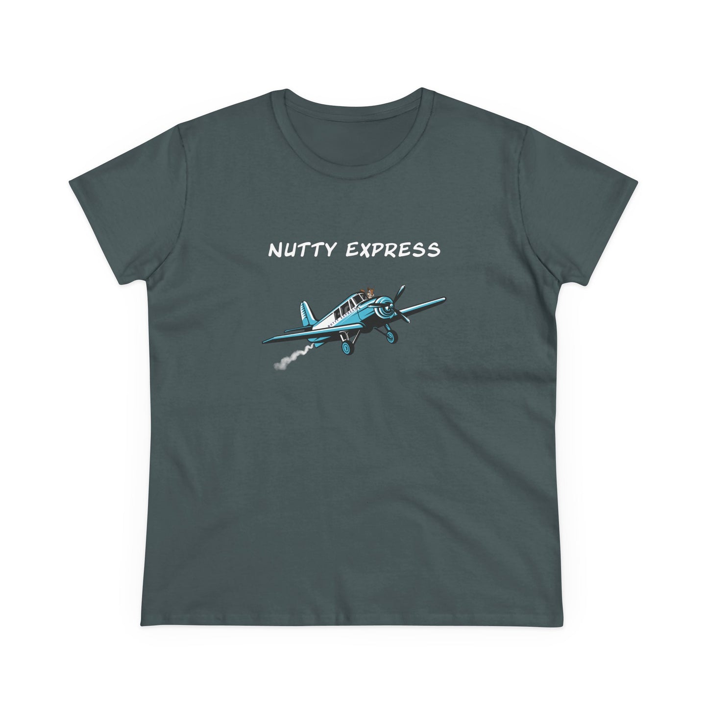 Nutty's Express Delivery. Always On-Time.. Women's Midweight Cotton Tee