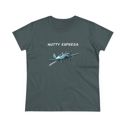 Nutty's Express Delivery. Always On-Time.. Women's Midweight Cotton Tee