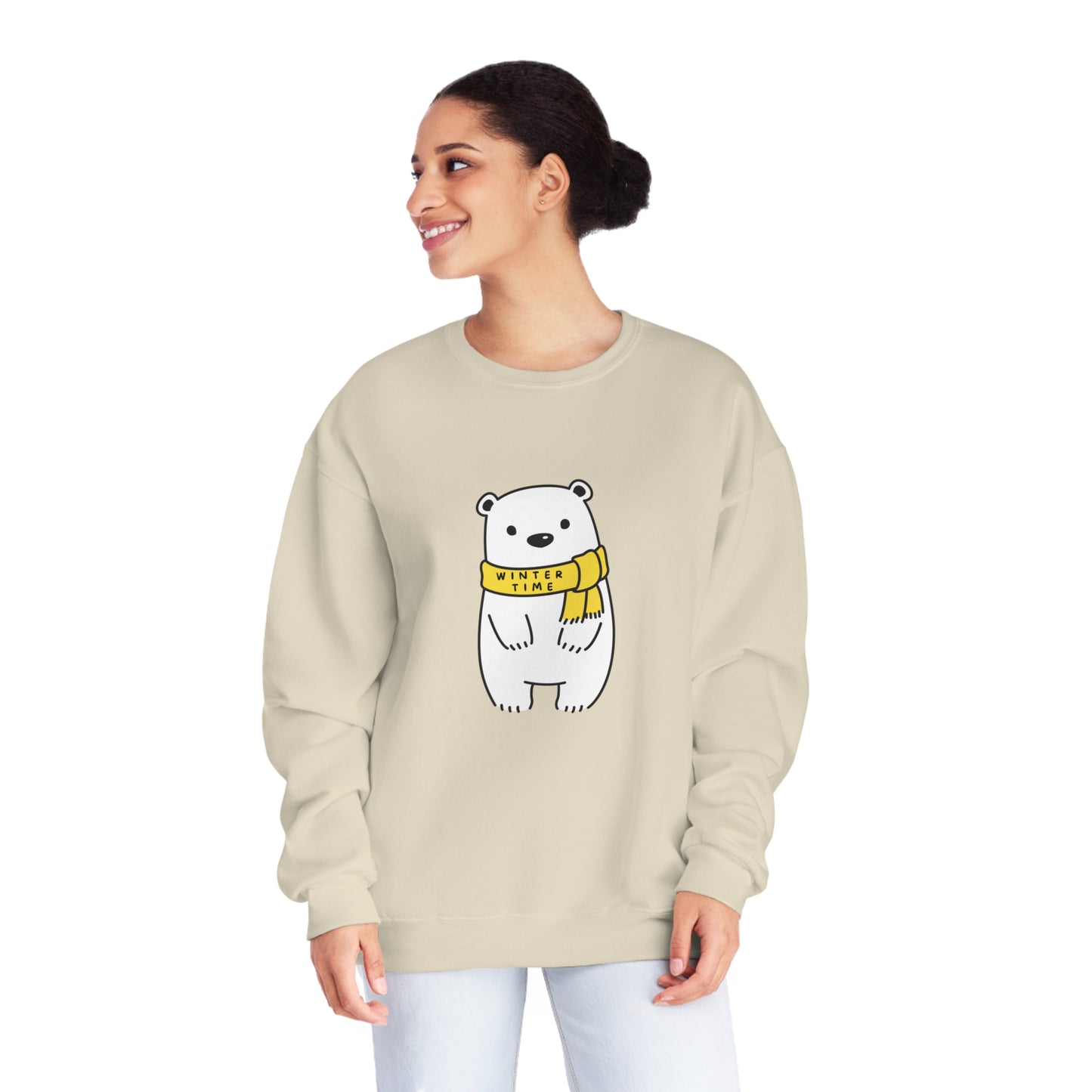 Winter Time BK Bear. Unisex NuBlend® Crewneck Sweatshirt