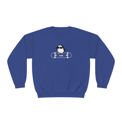 Adélie The Flippin Penguin. Unisex NuBlend® Crewneck Sweatshirt