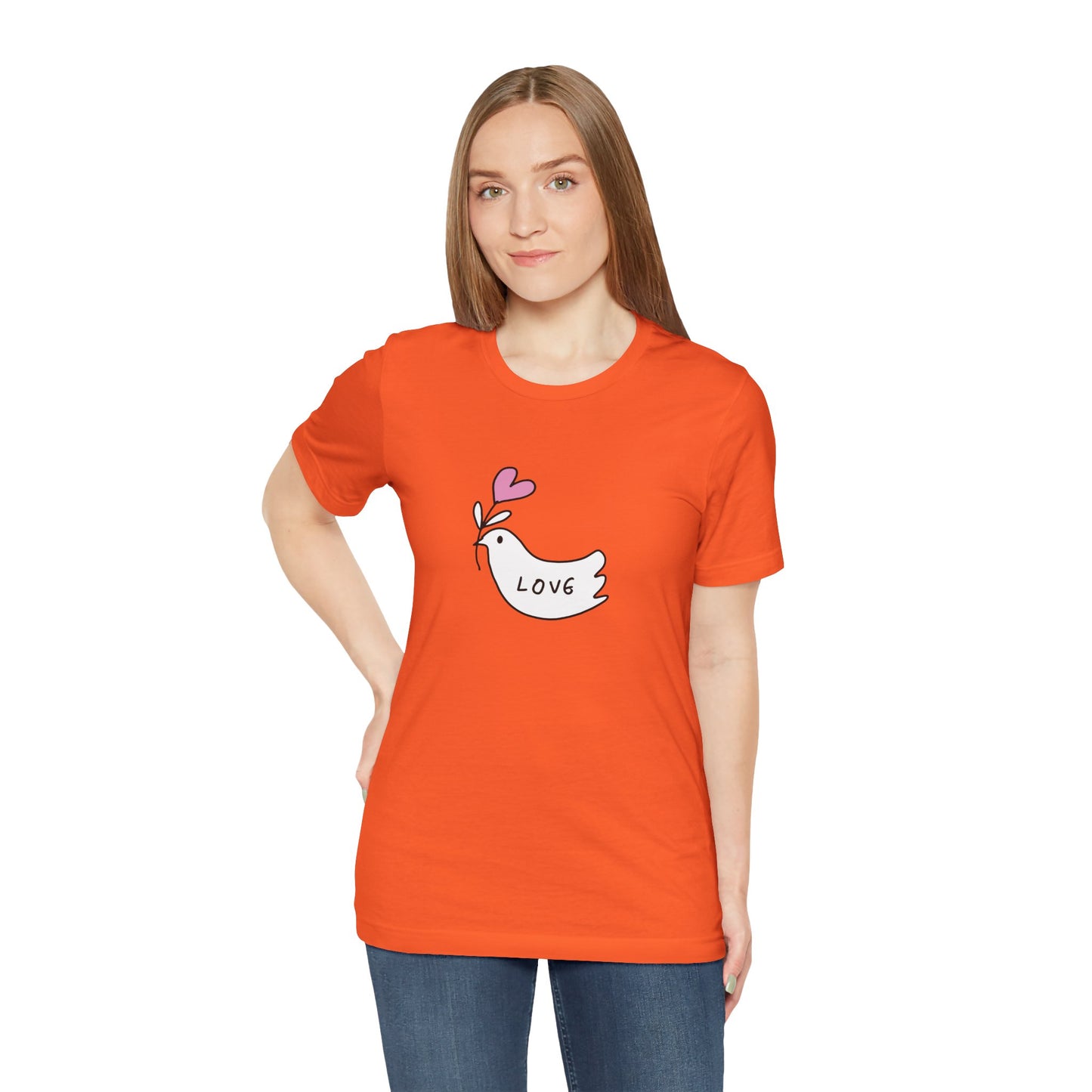 Love. Dove. Unisex Jersey Short Sleeve Tee