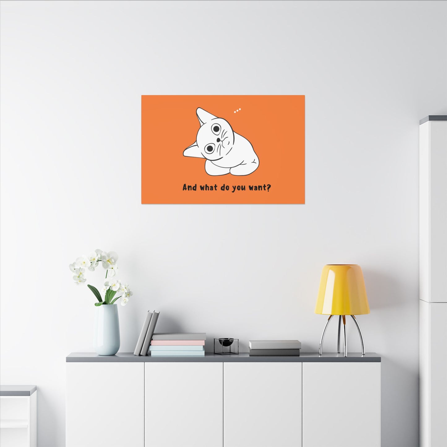 Vexing Cat Wondering What You Want. Canvas Gallery Wraps