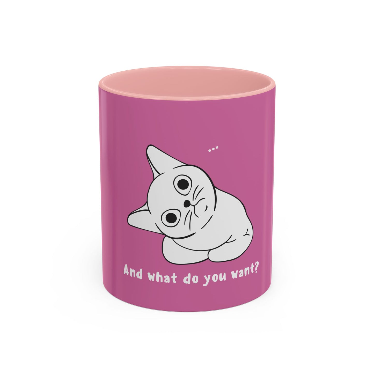 Vexing Cat Wondering What you Want. Time Coffee Mug, 11oz