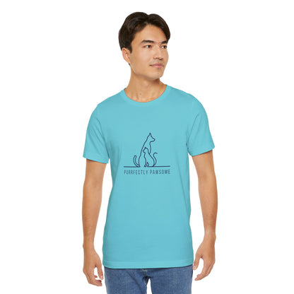 Purrfectly Pawsome. Unisex Jersey Short Sleeve Tee