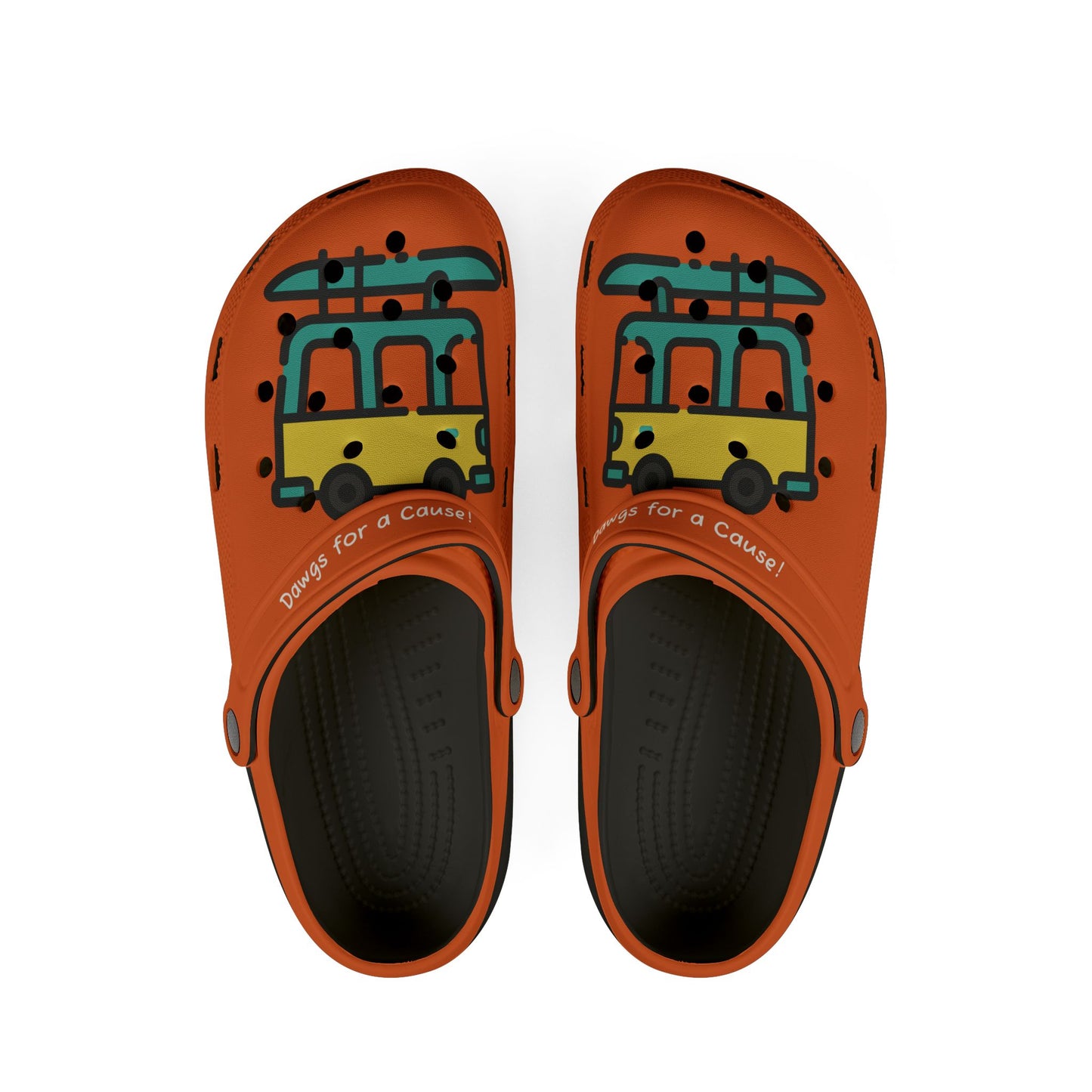 Summer Vibing Van Rubber Clogs For Men-Orange
