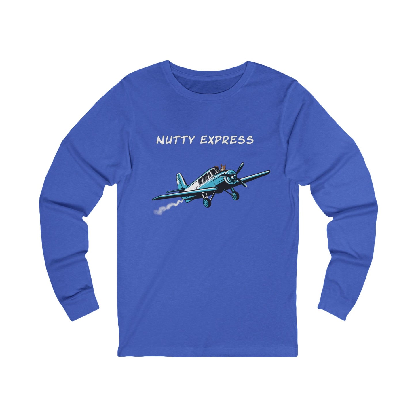 Nutty's Express Delivery. Always On-Time.  Unisex Jersey Long Sleeve Tee.