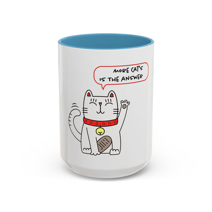 Oliver Says More Cats Is The Answer. Accent Coffee Mug, 11oz