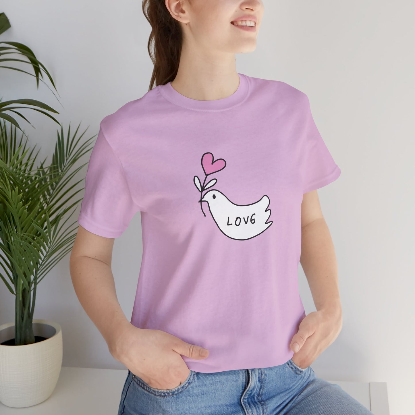 Love. Dove. Unisex Jersey Short Sleeve Tee