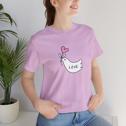 Love. Dove. Unisex Jersey Short Sleeve Tee