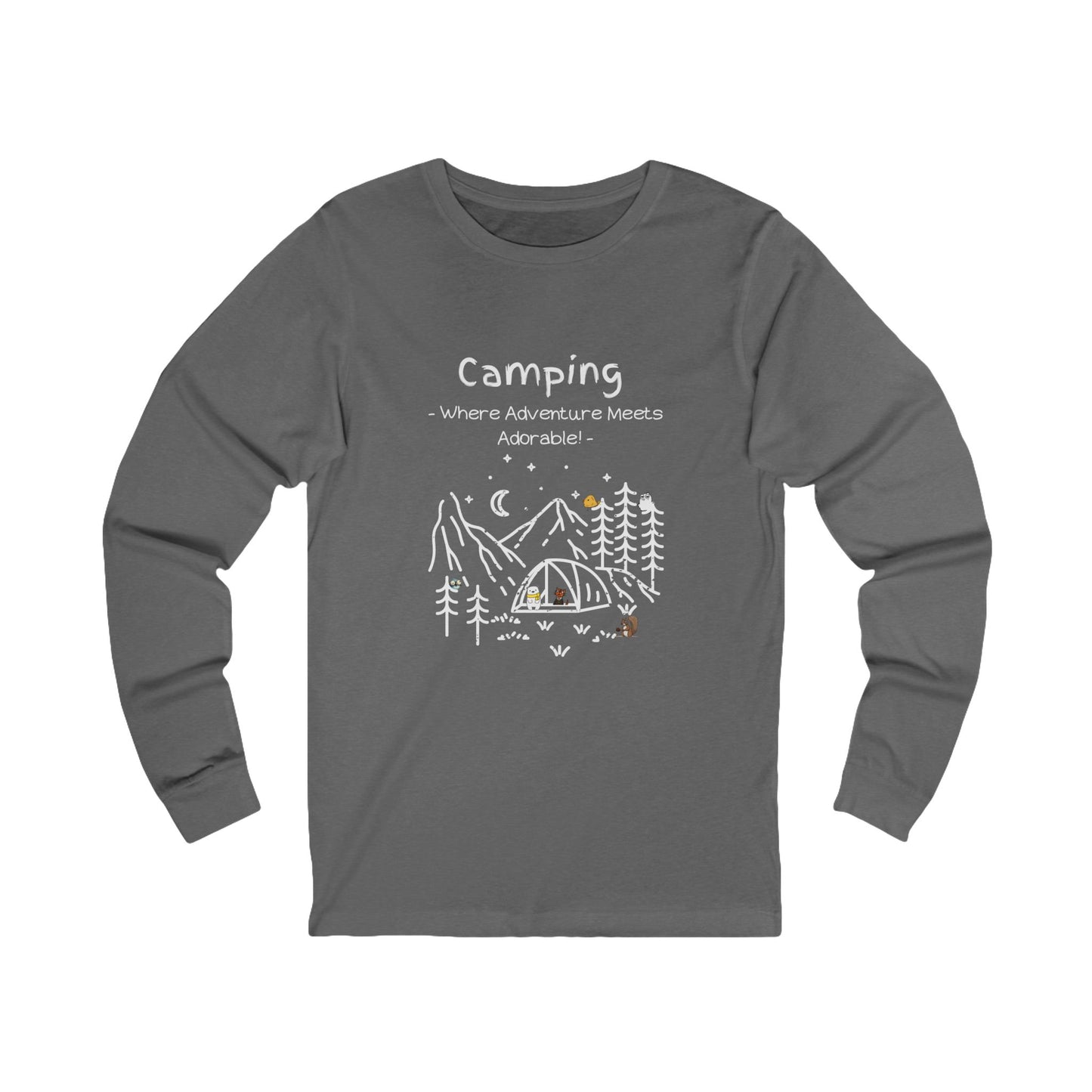 Camping. Where Adventure Meets Adorable. Unisex Jersey Long Sleeve Tee