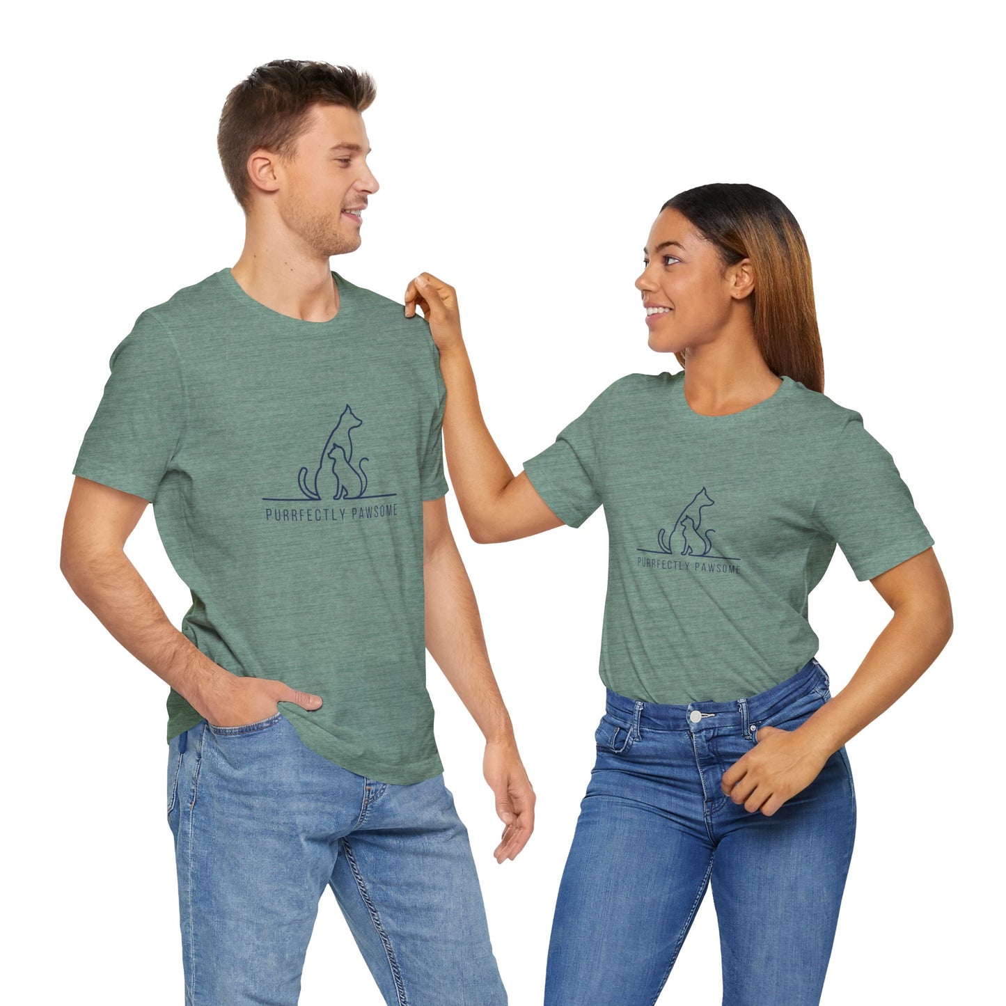 Purrfectly Pawsome. Unisex Jersey Short Sleeve Tee