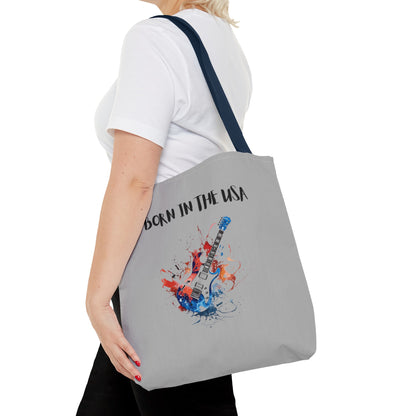 Born In The USA Guitar. Gray Tote Bag