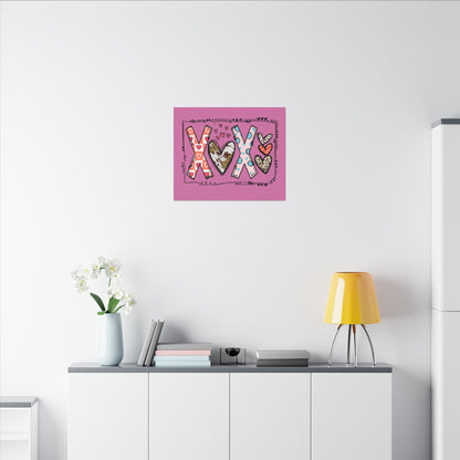 Sign of Love. XOXO. Canvas Gallery Wraps