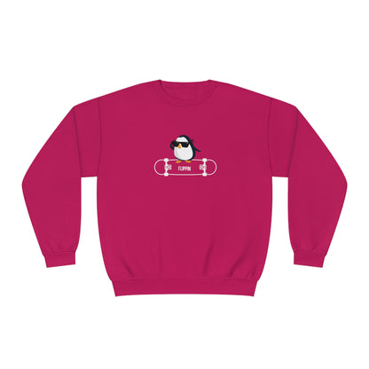 Adélie The Flippin Penguin. Unisex NuBlend® Crewneck Sweatshirt