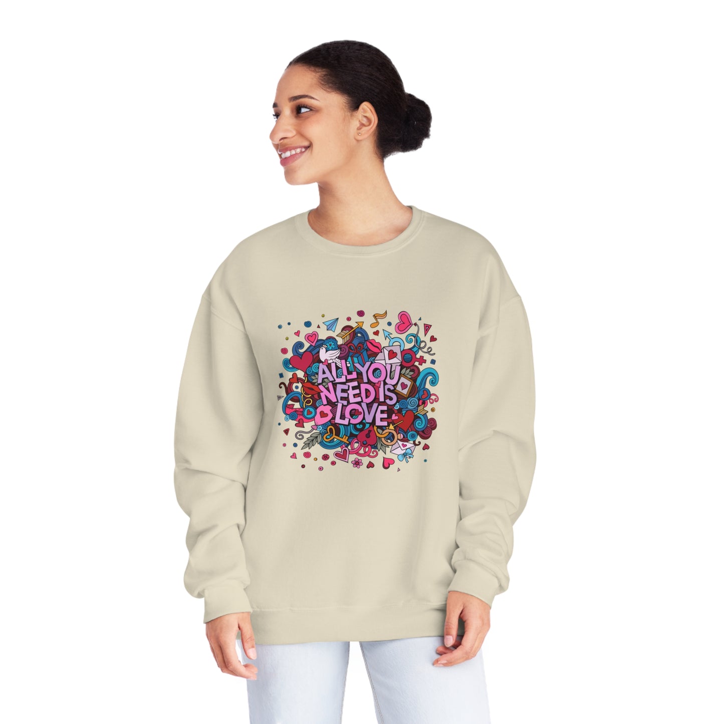 All You Need Is Love. Unisex NuBlend® Crewneck Sweatshirt