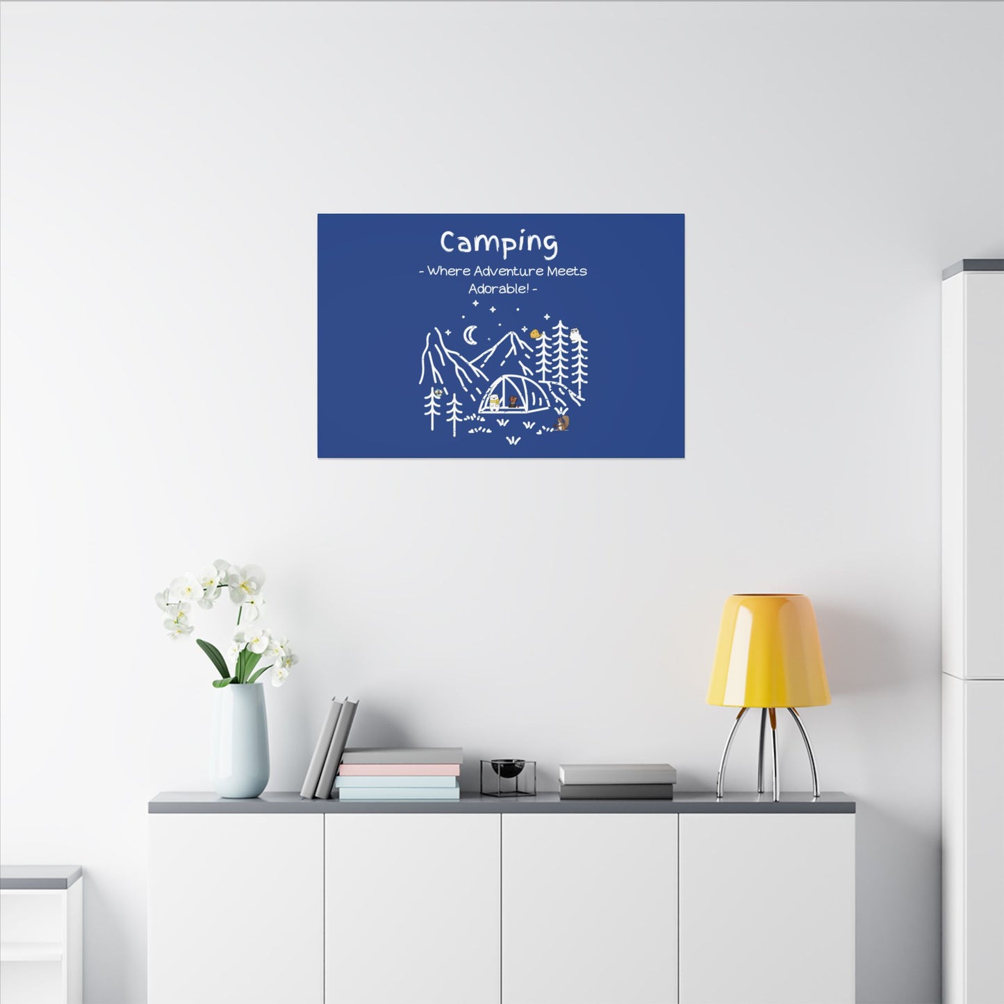 Camping. Where Adventure Meets Cuteness. Canvas Gallery Wraps