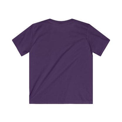 Solid Purple. Kids Softstyle Tee