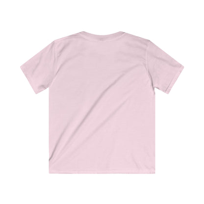 Solid Pink. Kids Softstyle Tee