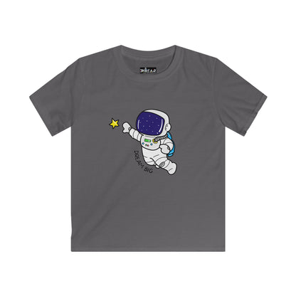 Dream Big Space Graphic. Kids Softstyle Tee
