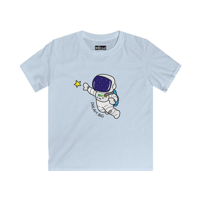 Dream Big Space Graphic. Kids Softstyle Tee
