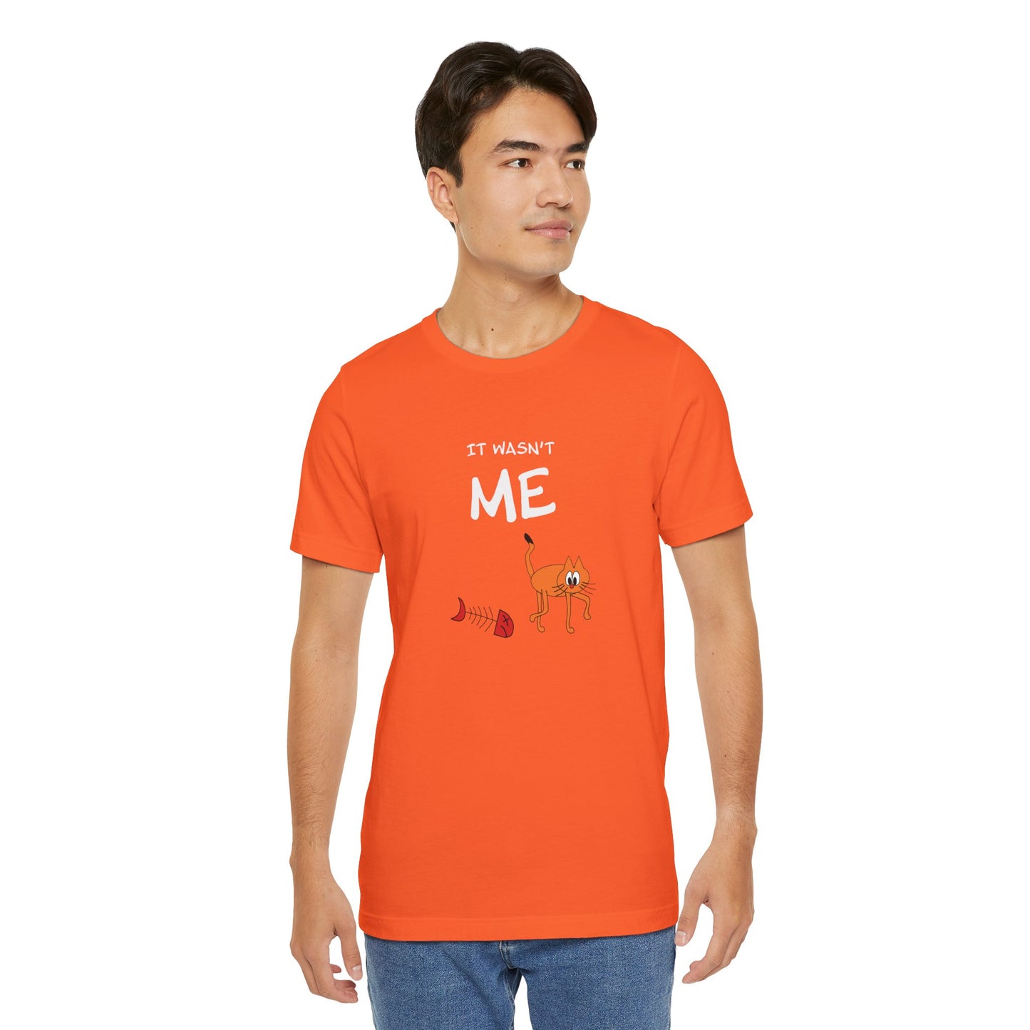 Leo The Cat Didn't Do It. Unisex Jersey Short Sleeve Tee