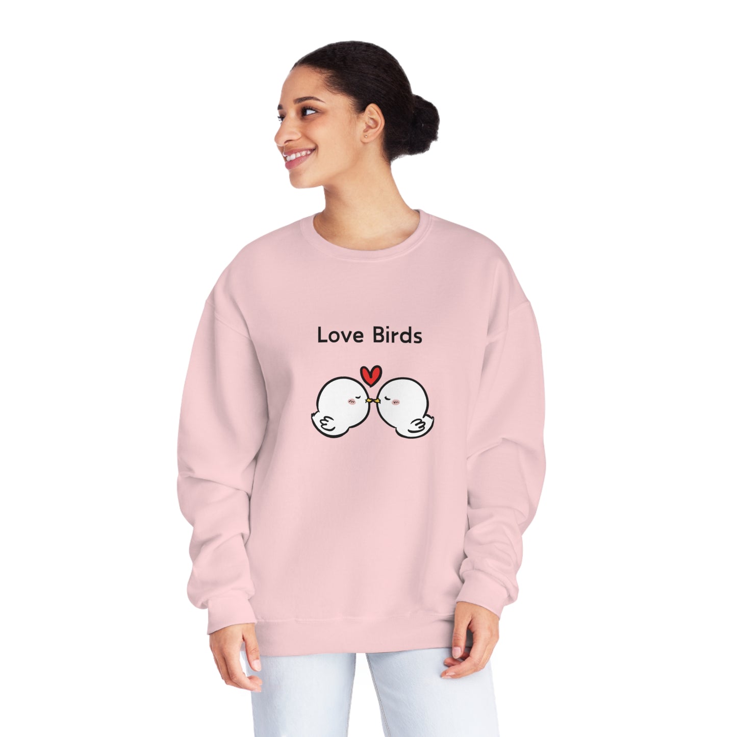 White Canary Love Birds. Unisex NuBlend® Crewneck Sweatshirt