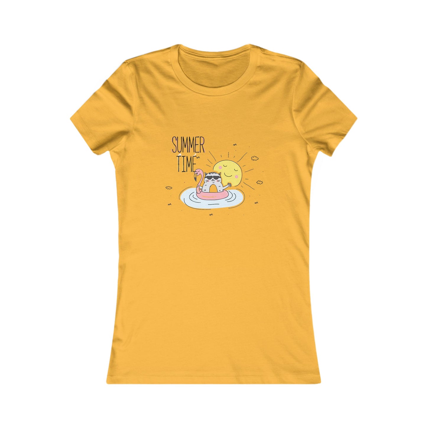 Jingles The Summertime Cat. Women's Favorite Tee