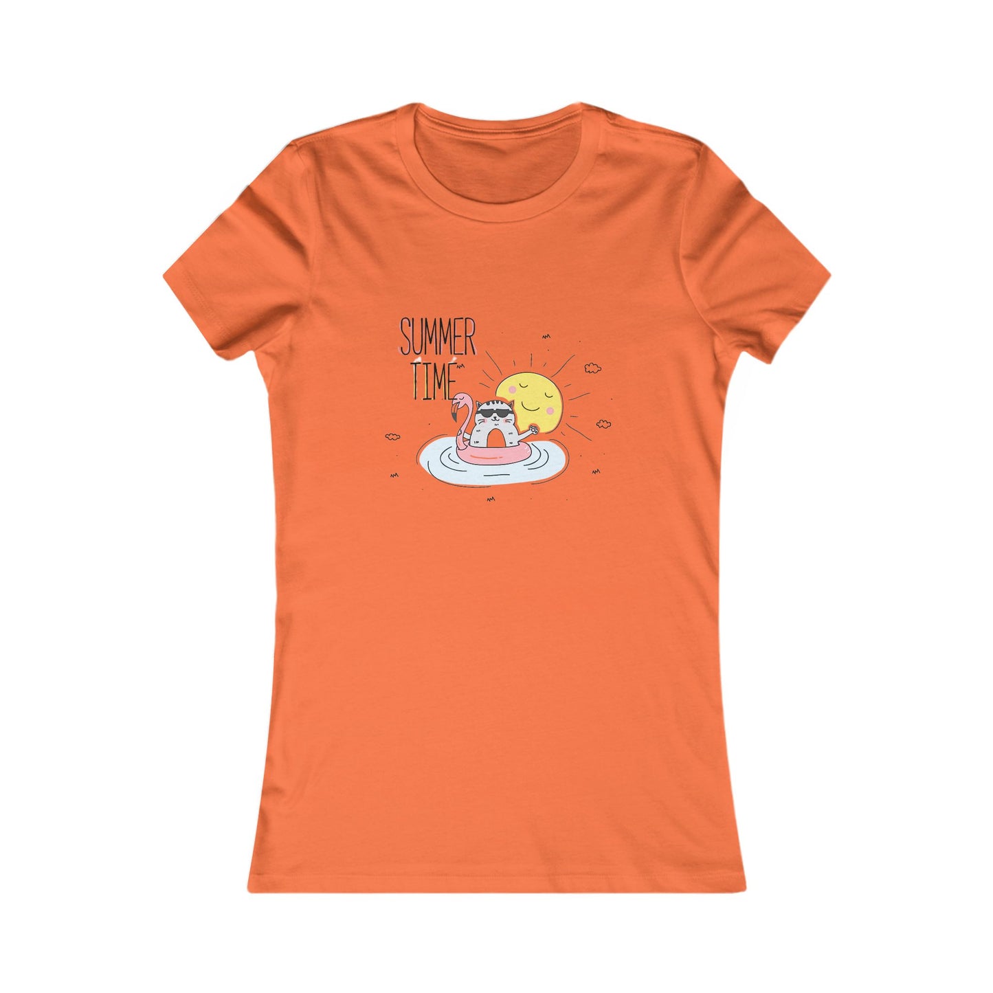Jingles The Summertime Cat. Women's Favorite Tee
