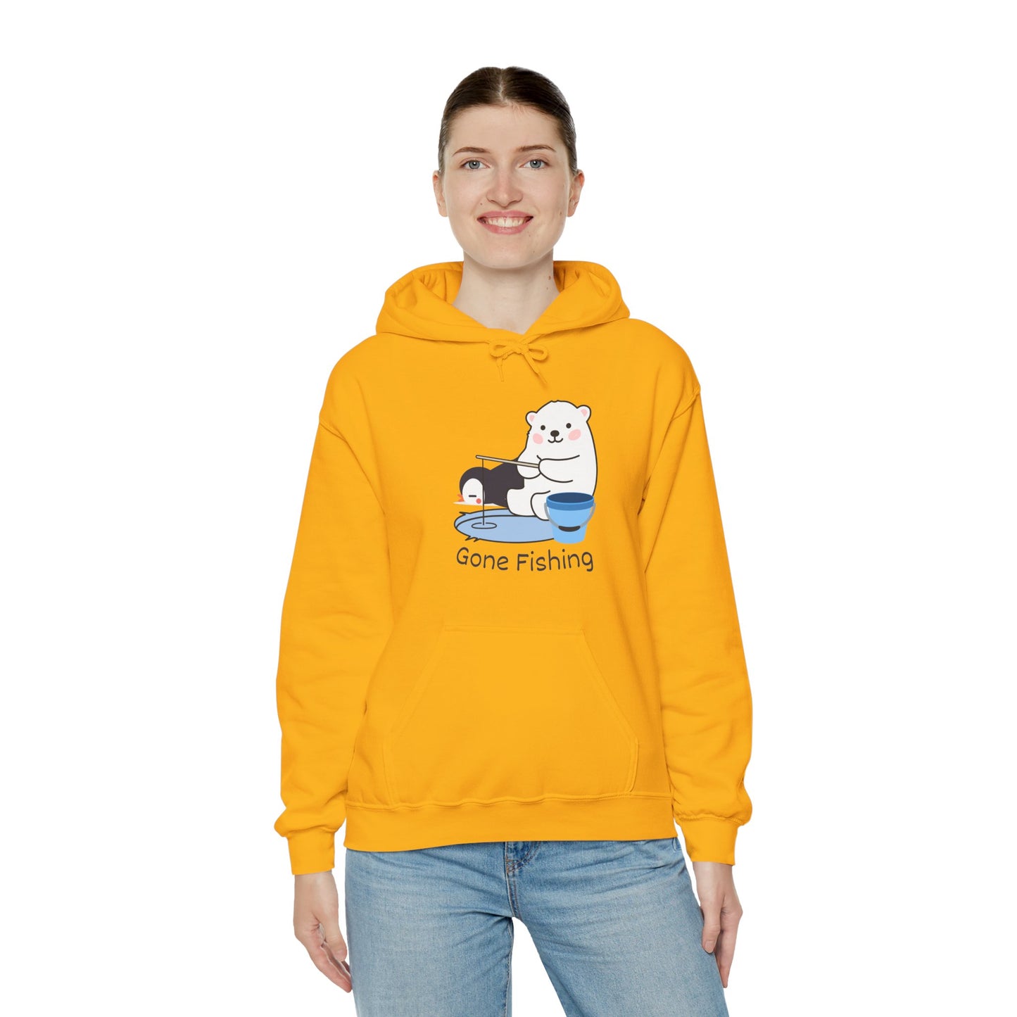 Gone Fishing. Unisex Hooded Sweatshirt.