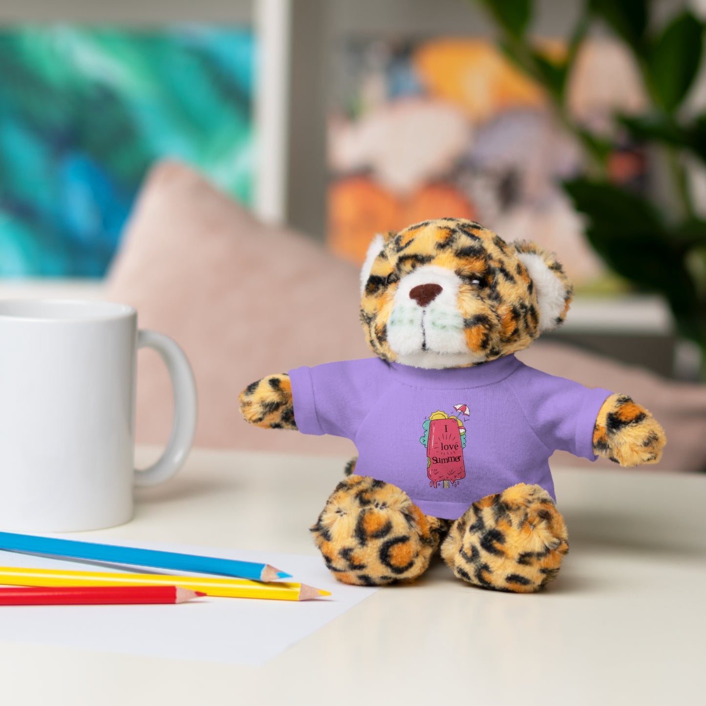 I Love Summer Panda. Stuffed Animals with Tee