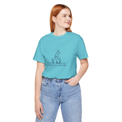Purrfectly Pawsome. Unisex Jersey Short Sleeve Tee