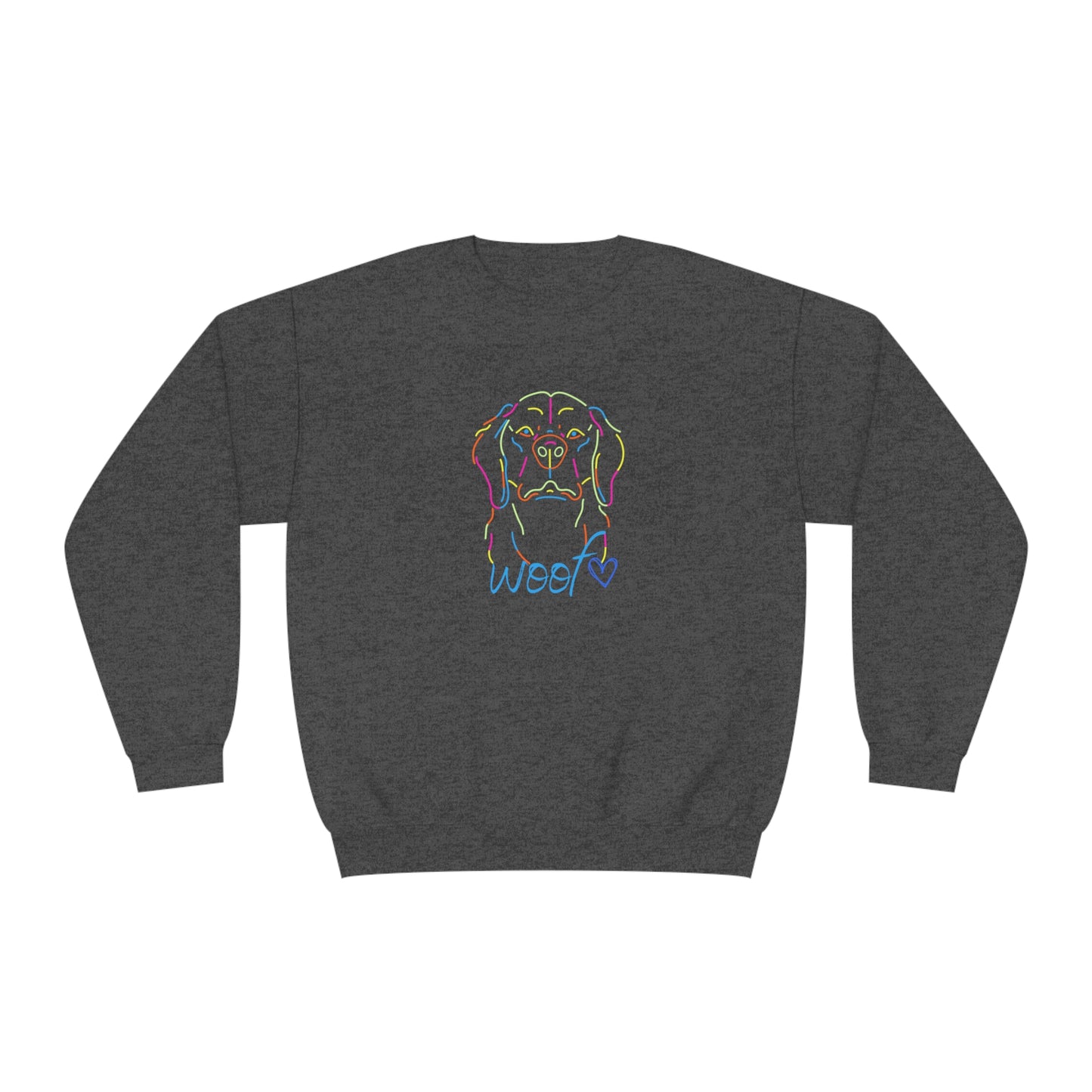 Colorful Retriever. Woof. Unisex NuBlend® Crewneck Sweatshirt