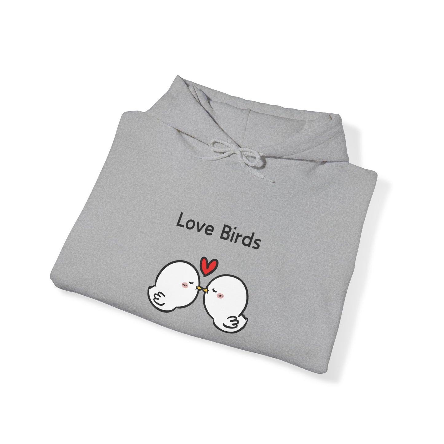 White Canary Love Birds. Unisex Hooded Sweatshirt.