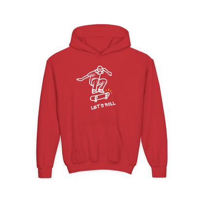 Let's Roll Skateboarder. Kids Hoodie