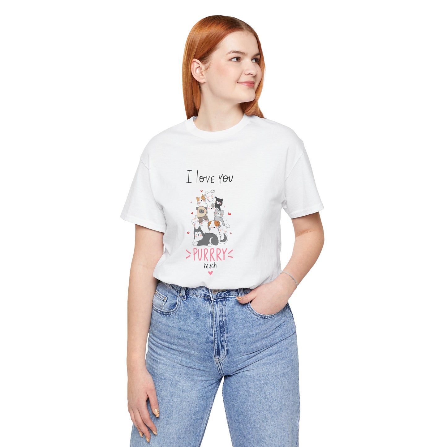 Adorable Animals that Love You Purry Much. Unisex Jersey Short Sleeve Tee