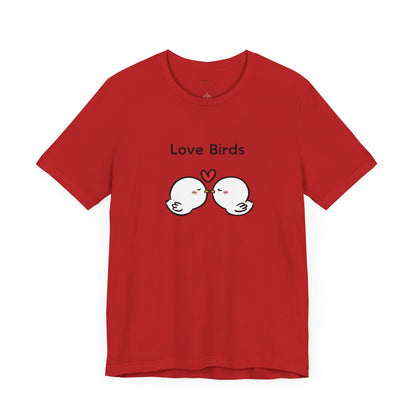 White Canary Love Birds. Unisex Jersey Short Sleeve Tee