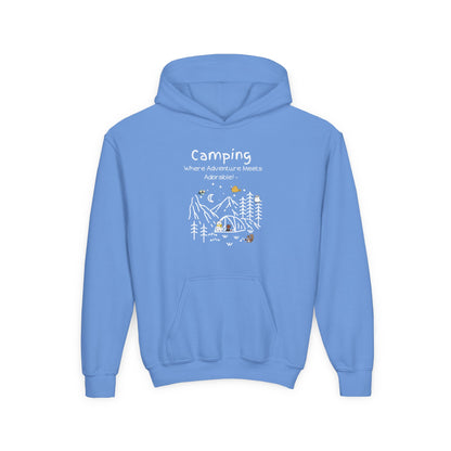 Camping. Where Adventure Meets Adorable.  Kids Hoodie