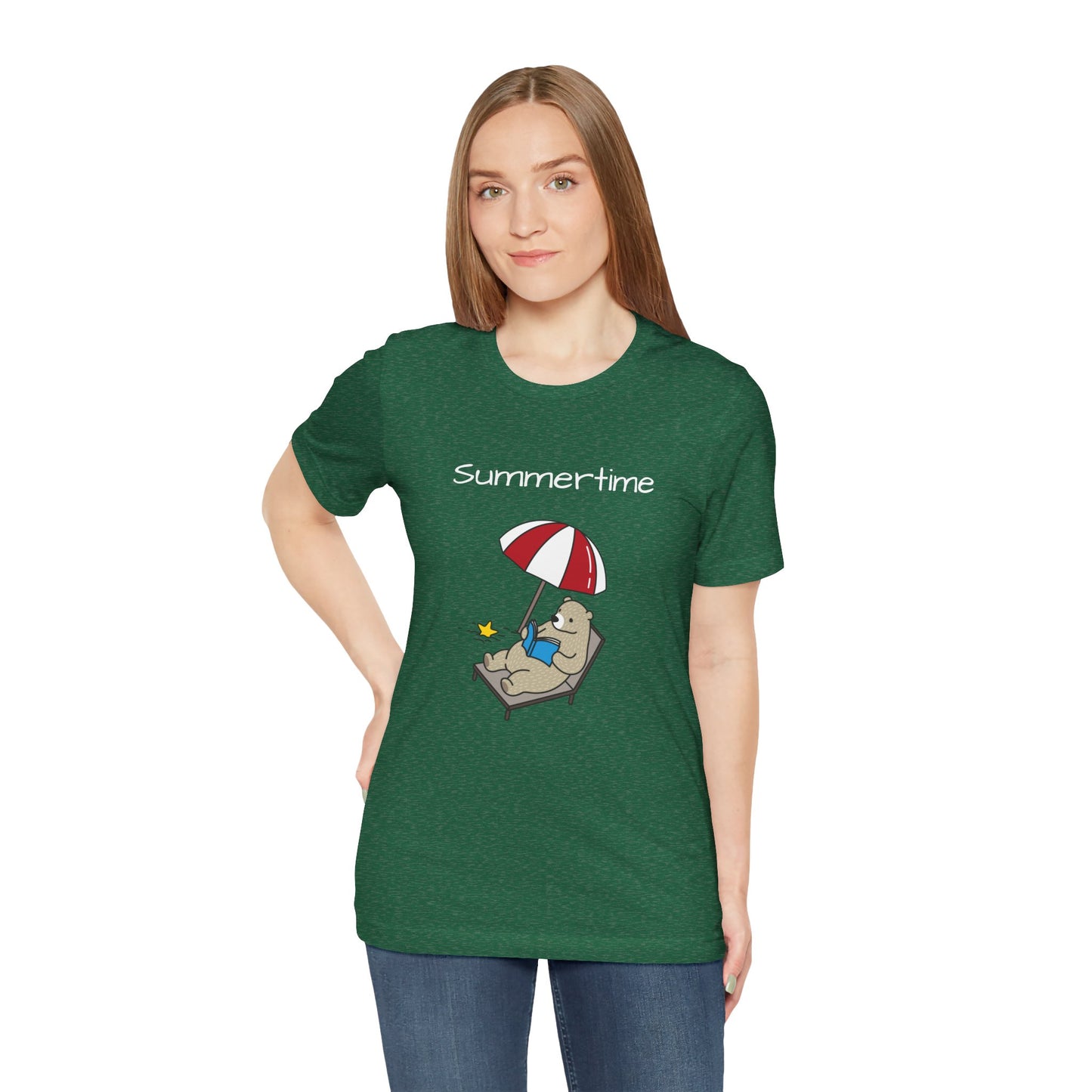 Summertime. Bear.  Unisex Jersey Short Sleeve Tee