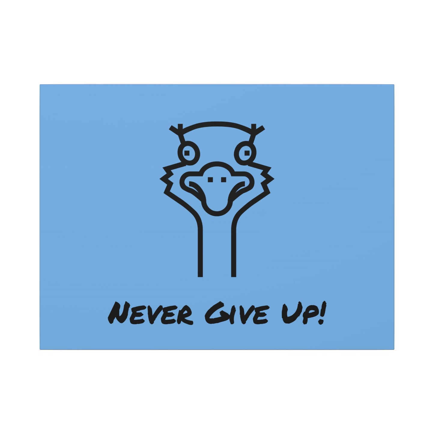 Oscar The Ostrich and JimmyV Never Gave Up. Canvas Gallery Wraps