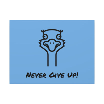 Oscar The Ostrich and JimmyV Never Gave Up. Canvas Gallery Wraps