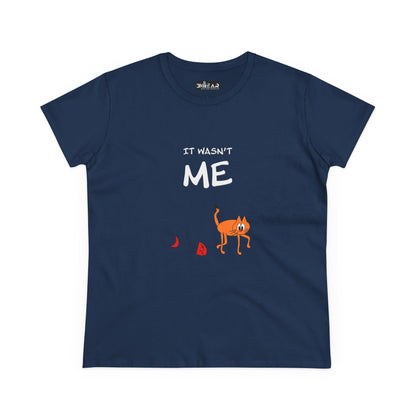 Leo The Cat Didn't Do It. Women's Midweight Cotton Tee