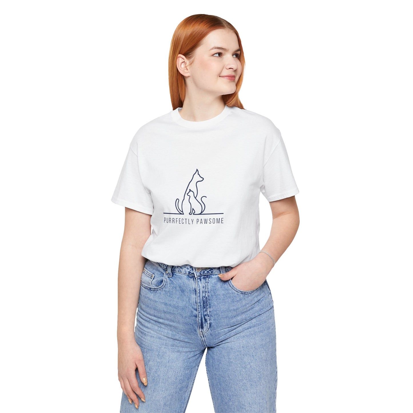 Purrfectly Pawsome. Unisex Jersey Short Sleeve Tee