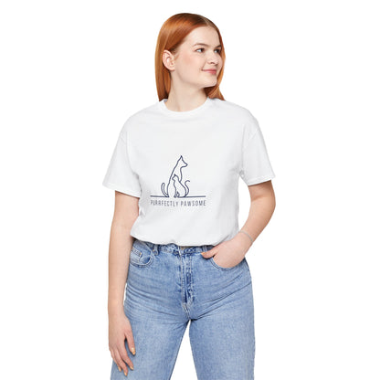 Purrfectly Pawsome. Unisex Jersey Short Sleeve Tee