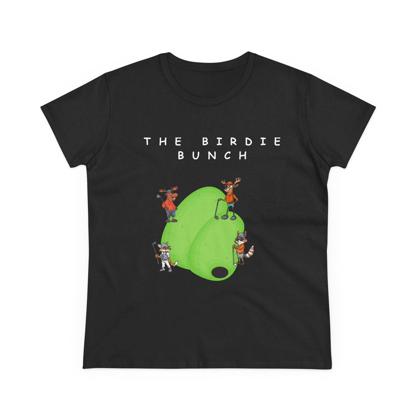 The Birdie Bunch.  Midweight Women's Cotton Tee.