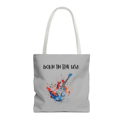 Born In The USA Guitar. Gray Tote Bag