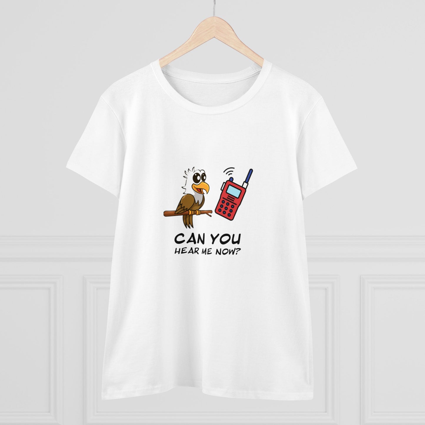 Burrowing Owl. Can You Hear Me Now?  Women's Midweight Cotton Tee