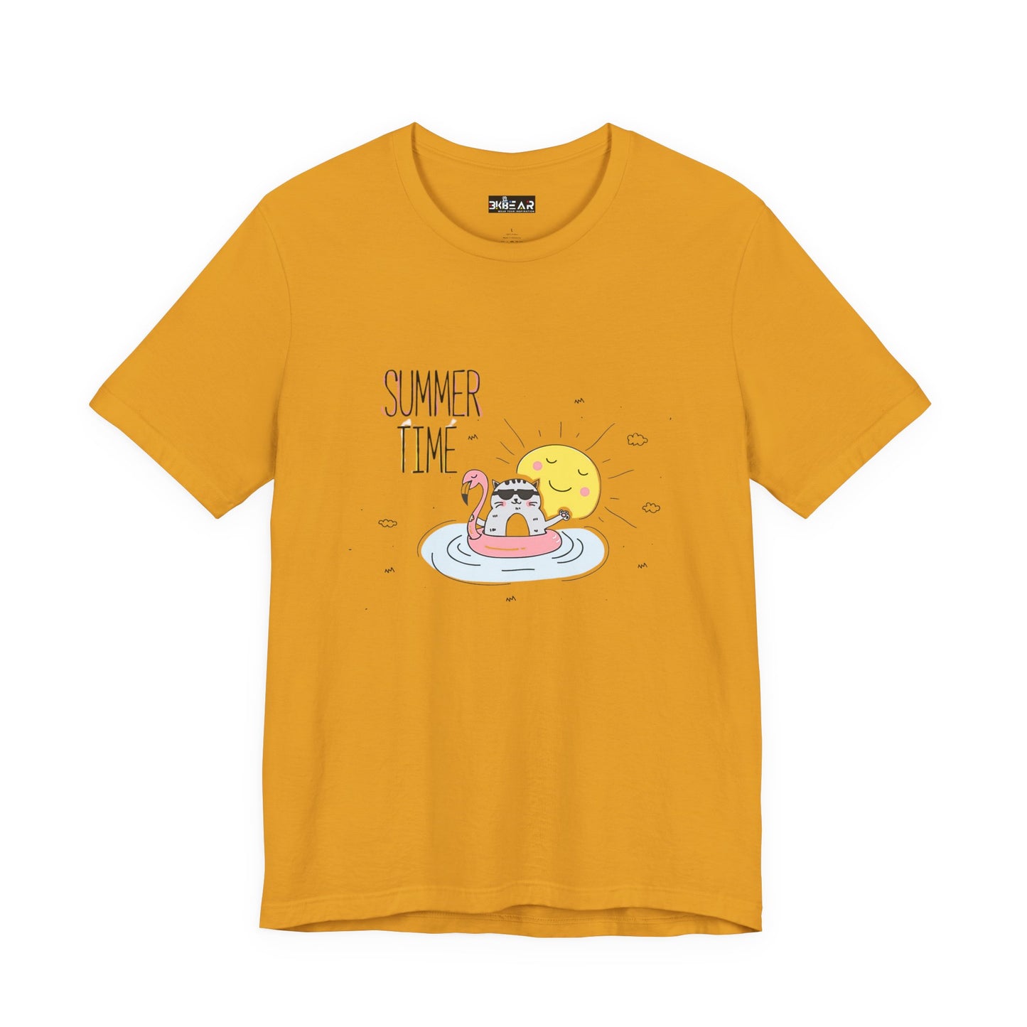 Jingles The Summertime Cat.  Women's Unisex Jersey Short Sleeve Tee
