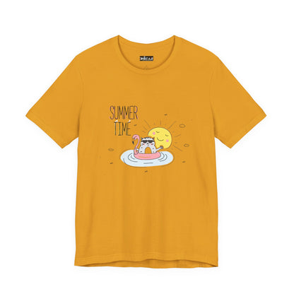 Jingles The Summertime Cat.  Women's Unisex Jersey Short Sleeve Tee