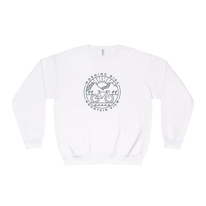 Morning Bike, Mountain View. Unisex NuBlend® Crewneck Sweatshirt